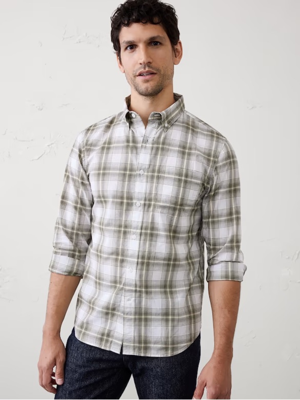 Banana Republic SLIM-FIT SOFTWASH COTTON SHIRT Size Large